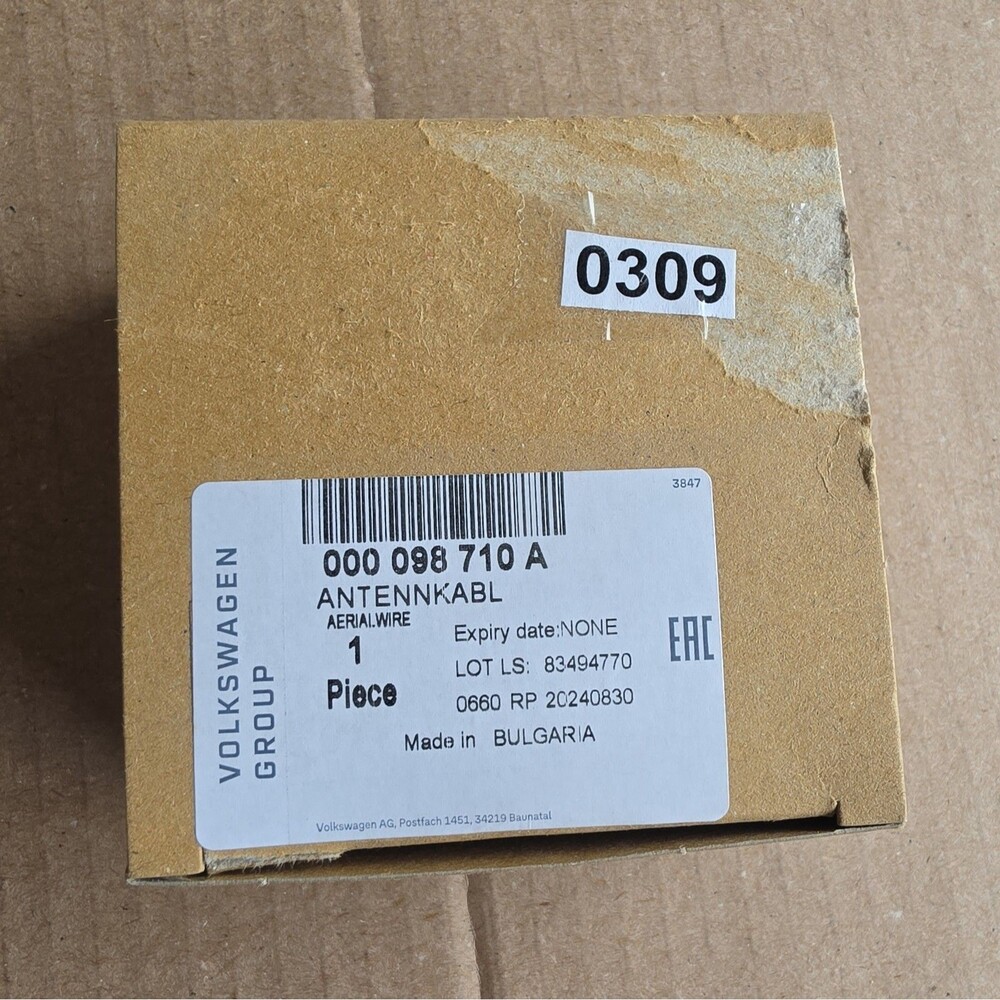New Genuine Audi Aerialwire 000098710A / 000-098-710-A OEM